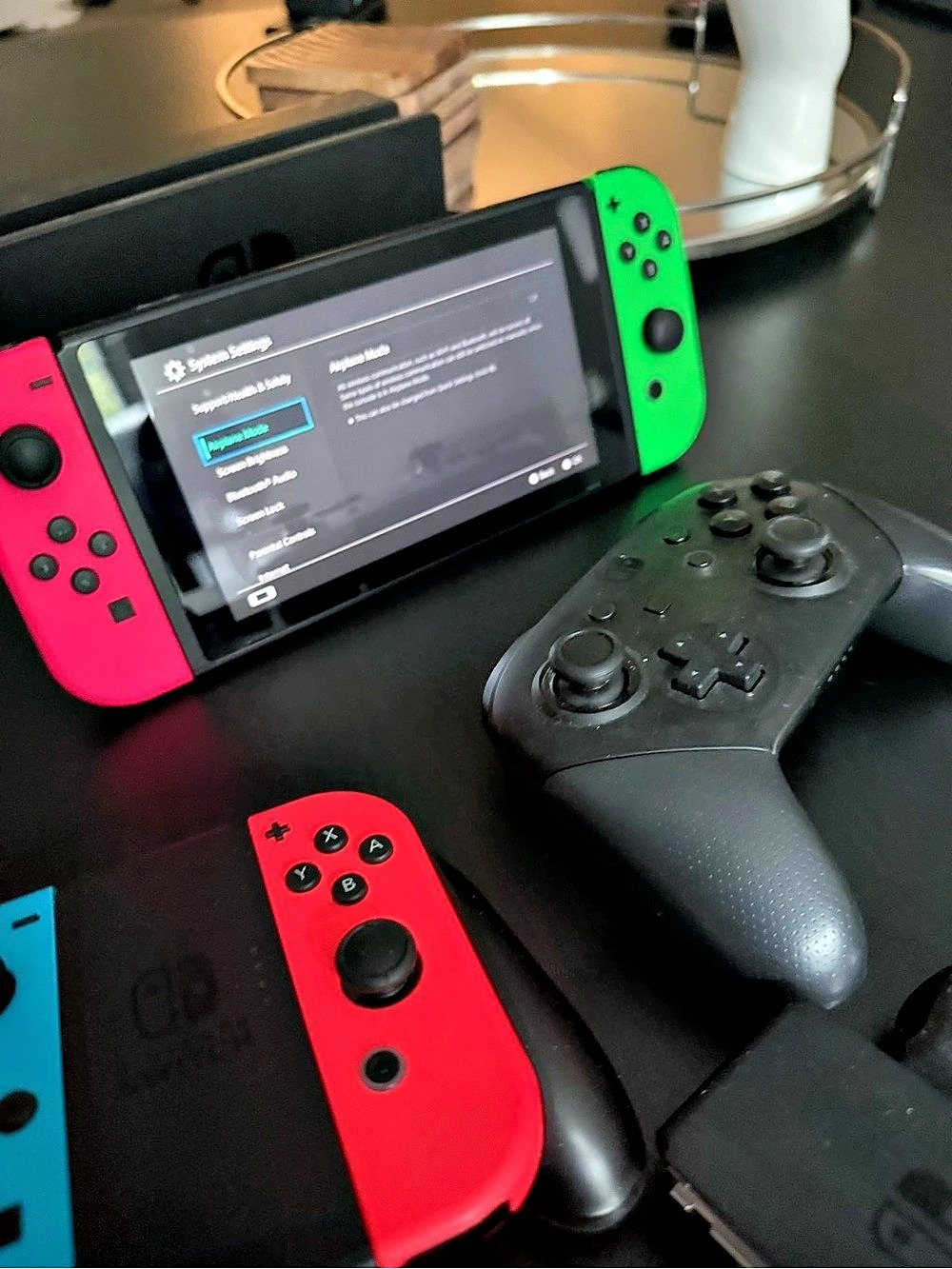 Nintendo Switch Console Bundle with Pro Controller Red & Black